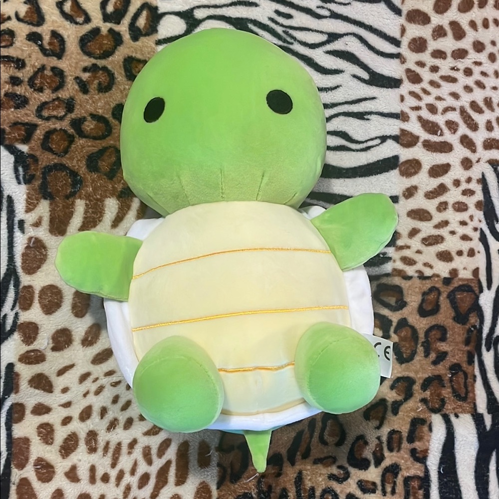 Green and Blue Turtle Plush Toy